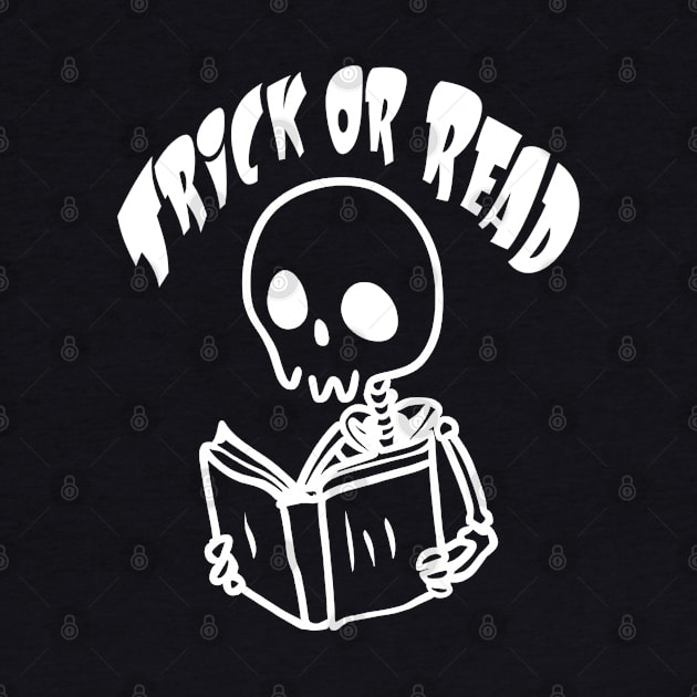 Trick or Read Skeleton by PrintSoulDesigns